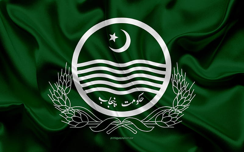 Flag of Punjab silk flag, silk texture, Pakistani province, Punjab, Pakistan, Administrative units of Pakistan, Punjab flag, HD wallpaper