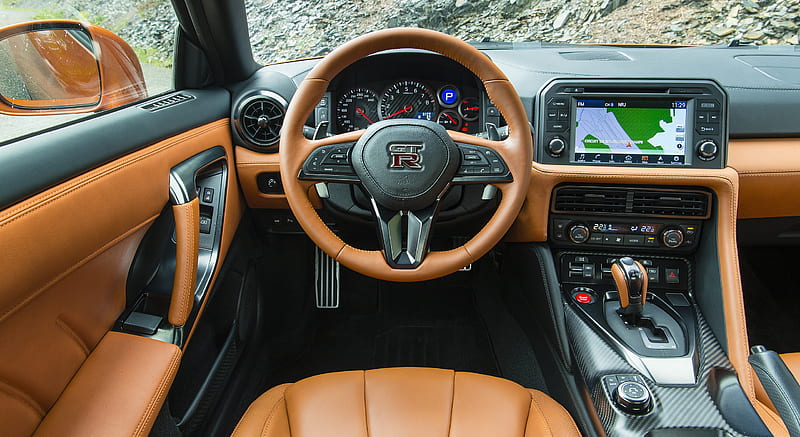 2017 Nissan GT-R Premium (Color: Katsura Orange) - Interior, Cockpit , car, HD wallpaper