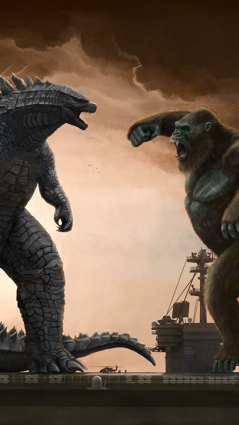 Godzilla vs Kong, kaiju, kingkong, monster, HD phone wallpaper | Peakpx