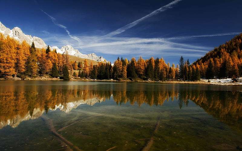 Autumn Mountain Lake, HD wallpaper