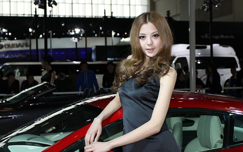 2012 Beijing International Auto Show beautiful models 04, HD wallpaper