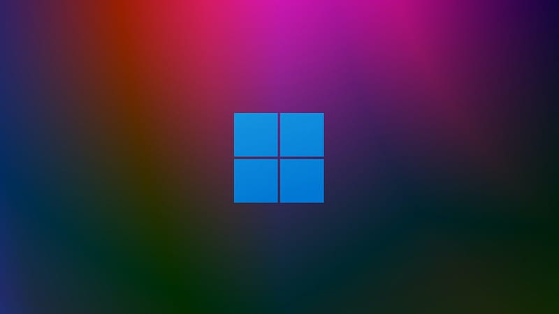 Windows 11 Blue Logo In Colorful Background Windows 11, HD wallpaper