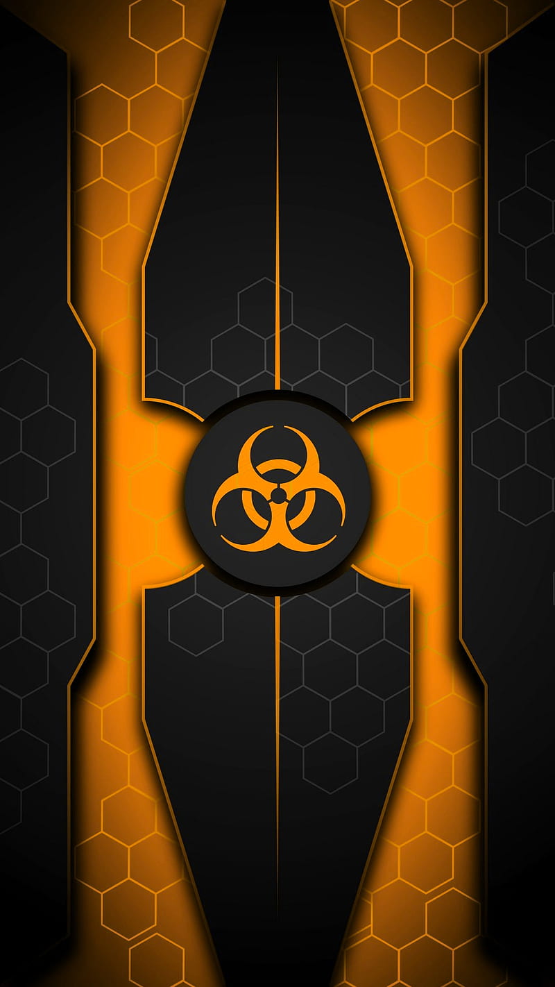 Virus, abstract logo, orange, sign, HD phone wallpaper | Peakpx