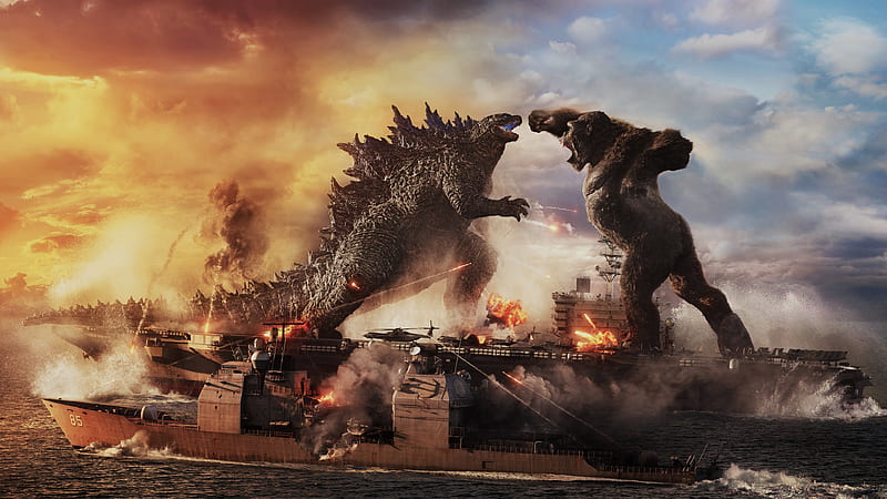 Godzilla vs King Kong Fight, HD wallpaper