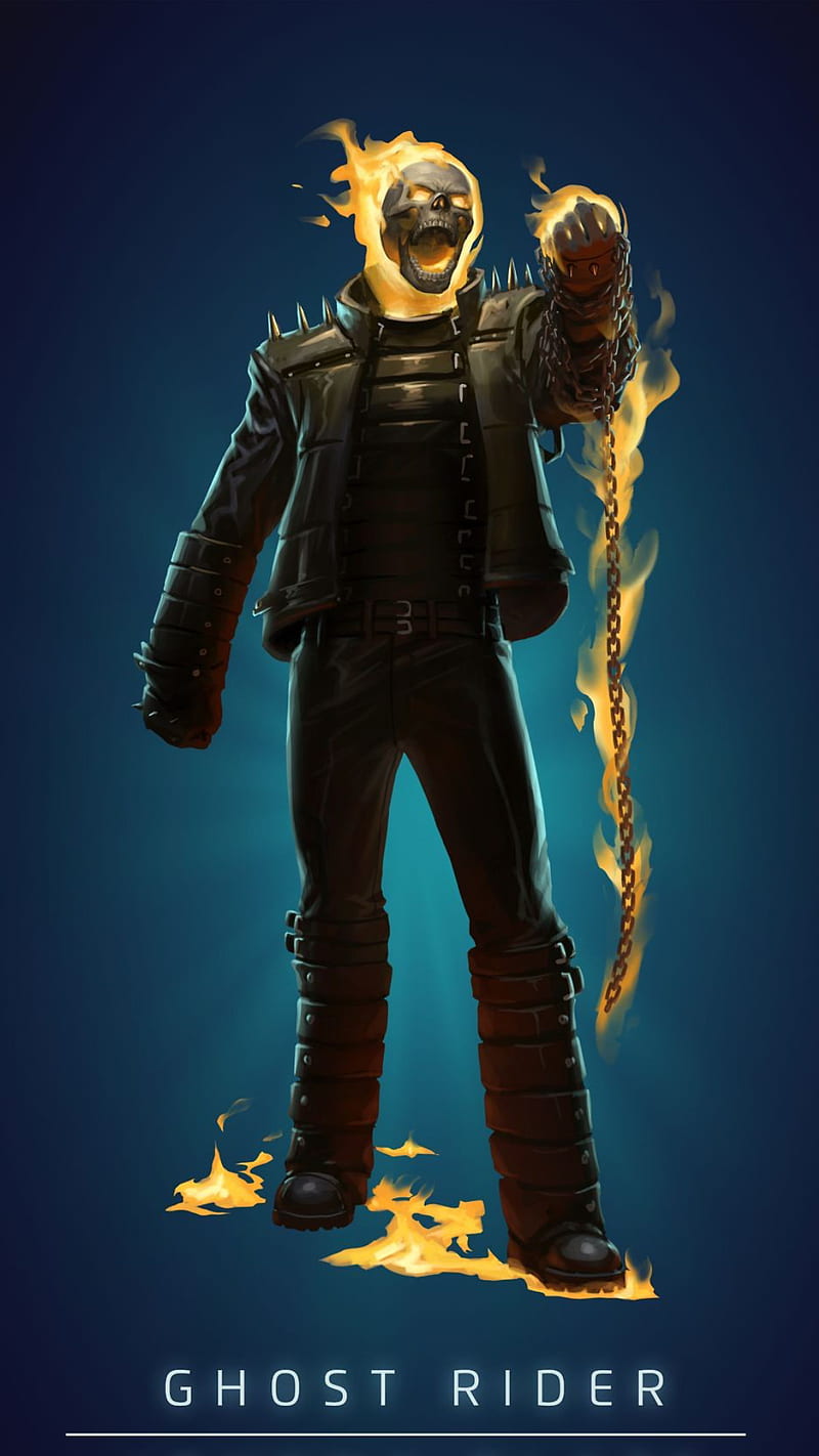 ghost rider, character, fire, ghost, leather, movie, skull, HD phone wallpaper