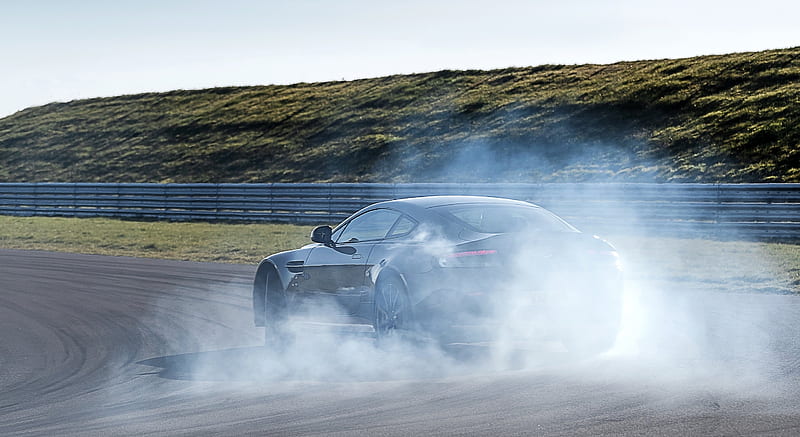 2017 Aston Martin V12 Vantage S with Manual Transmission - Drifting - Rear , car, HD wallpaper