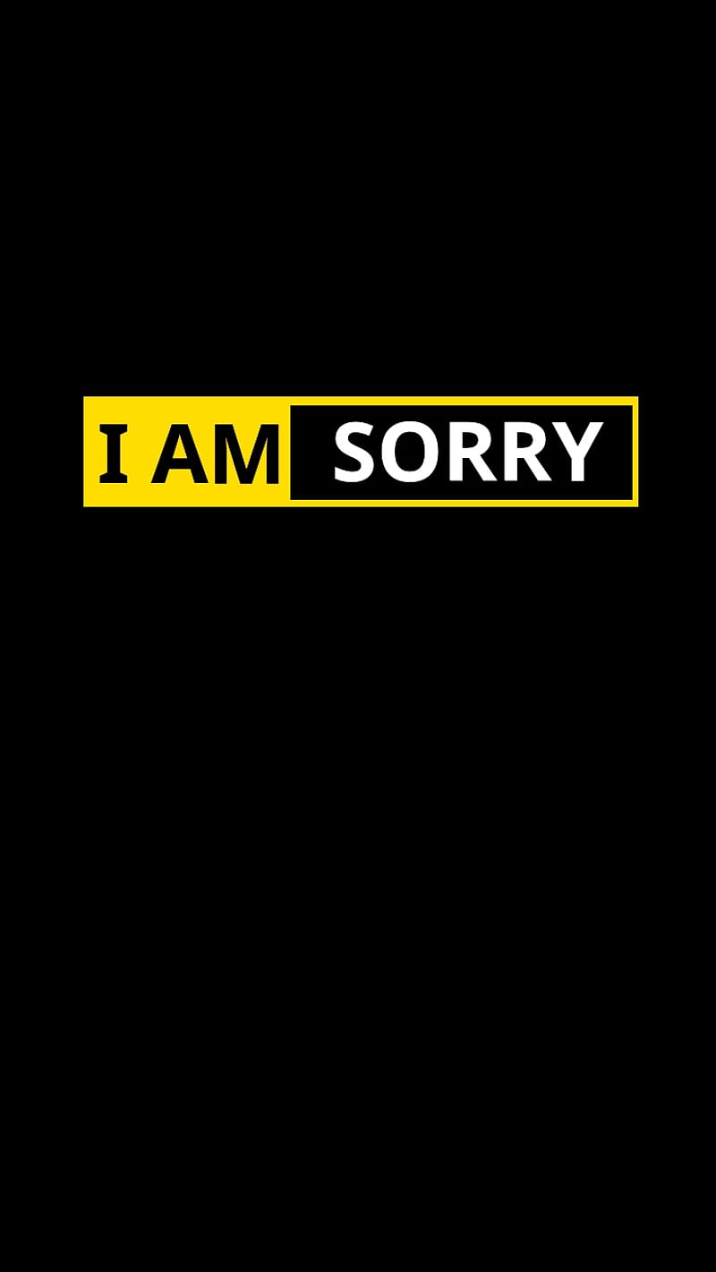 I Am Sorry Black Logo Minimal Nikon Simple Hd Phone Wallpaper Peakpx
