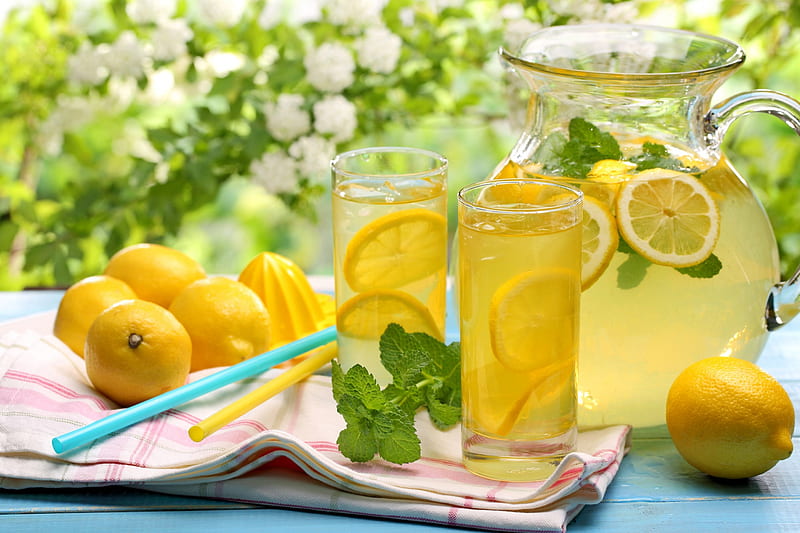 Lemonade, drink, lemon, fresh, HD wallpaper