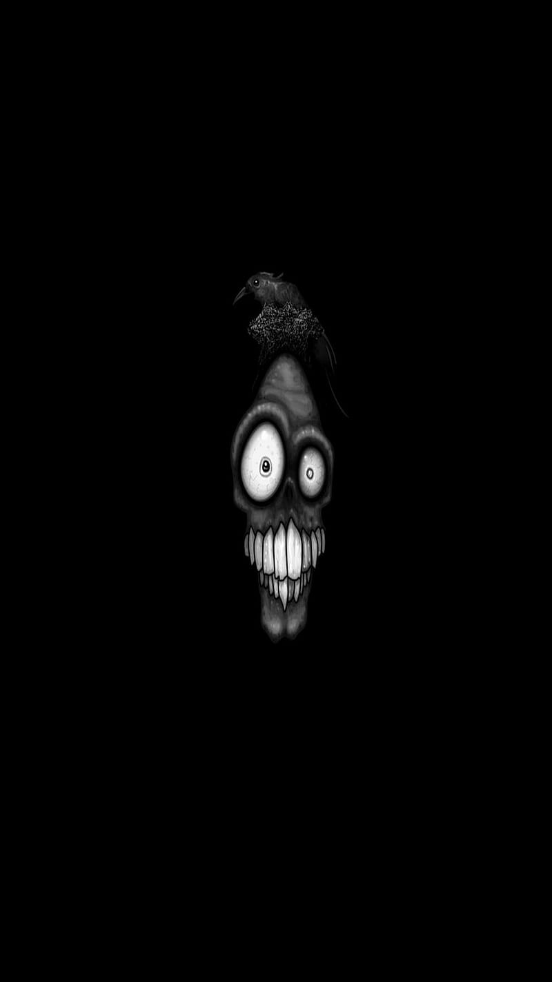 Funny Skull, dark background, funny skull head, HD phone wallpaper | Peakpx