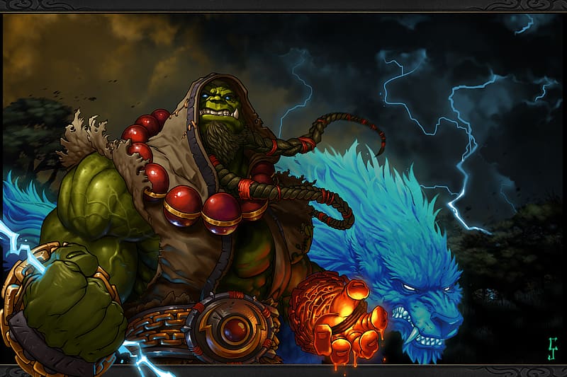 Warcraft, Shaman, Video Game, World Of Warcraft, Orc, Thrall (World Of Warcraft), HD wallpaper