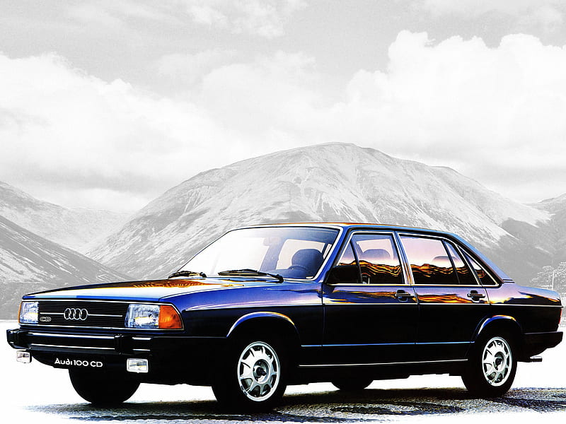 Audi 100 and Background, HD wallpaper