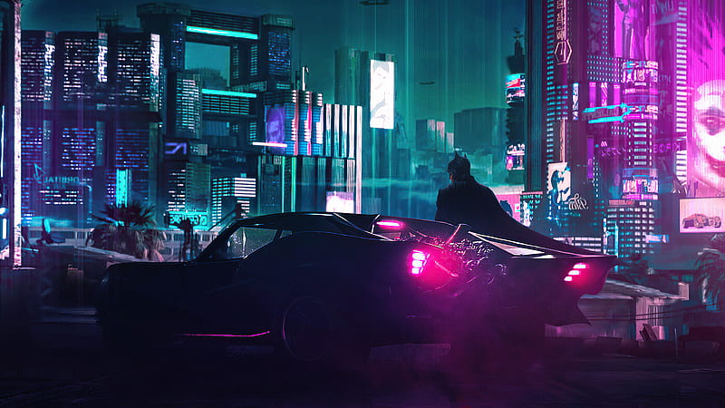 Cyberpunk X The Batman , the-batman, batman, superheroes, movies, 2021-movies, cyberpunk-2077, artstation, HD wallpaper