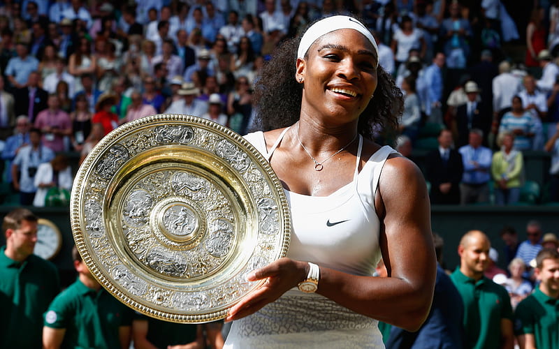 Serena Williams, American tennis player, Wimbledon, tennis, portrait, WTA, HD wallpaper