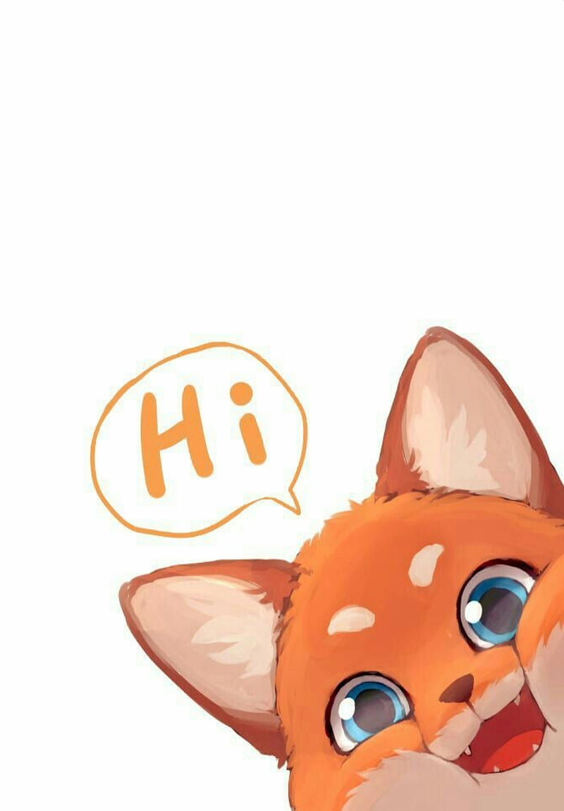 Hey foxy, animal, cute, fox, greeting, HD phone wallpaper | Peakpx