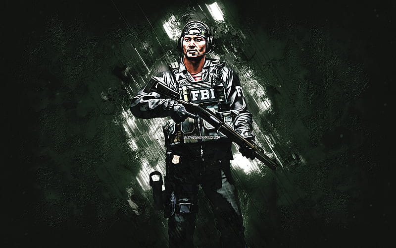 Michael Syfers, CSGO agent, Counter-Strike Global Offensive, green stone background, Counter-Strike, CSGO characters, HD wallpaper