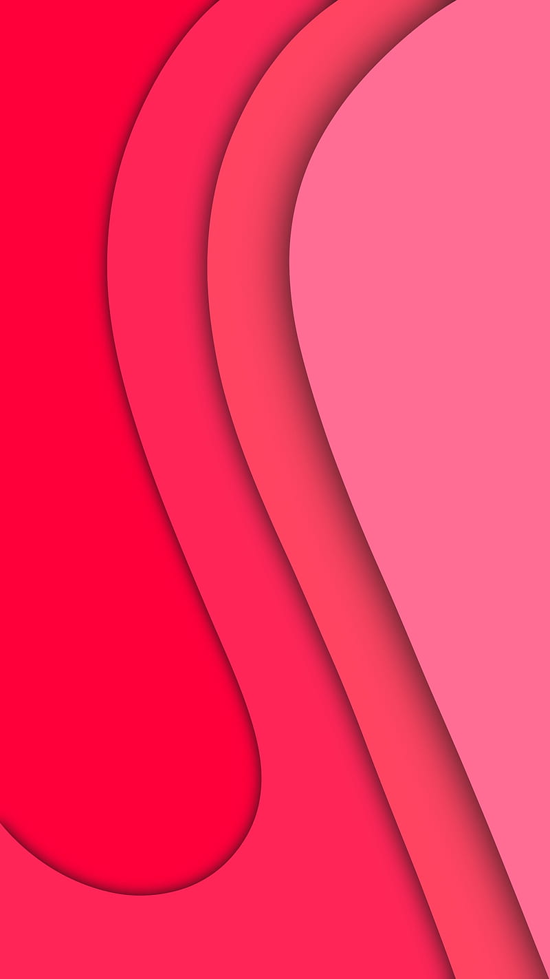 Waves 04, FMYury, Waves, abstract, clean, clear, color, colorful, colors, depth, gradient, layers, lines, pink, red, shadows, smooth, wave, HD phone wallpaper