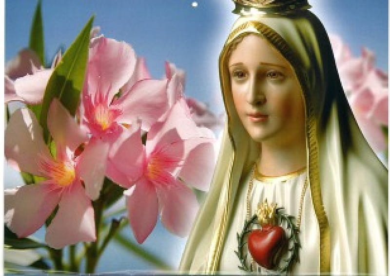 nossa Senhora de Fatima, maria, mother maria, jesus cristo, jesus, marie, jesus christ, mary, HD wallpaper