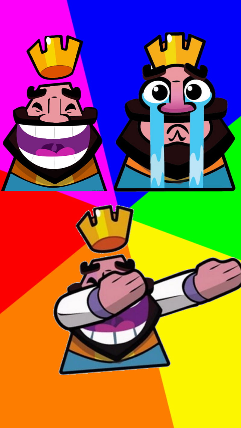 Clash Memes, king, king dab, king laugh, king sad, HD phone wallpaper