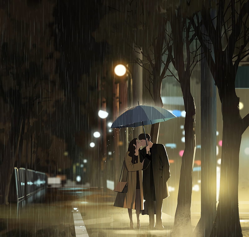 Rain In Couple Wallpapers  Wallpaper Cave