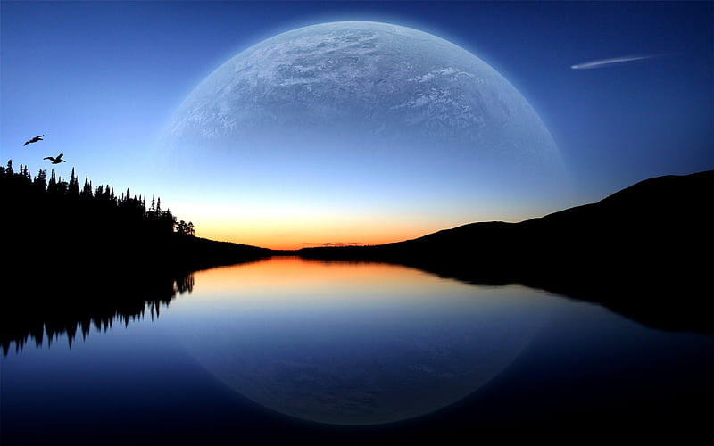 Birth of Planet, planets circle, orange, high definition, space, rockets, clouds, nice, fantasy, multicolor, colored, beauty, forests, reflection, rivers, art, birds, black, sky, abstract, spatial, water, cool, planet, awesome, hop, landscape, fall, artistic, colorful, scenic gray, bonito, artwork moon, mirror, scenery, blue, animals, night, stars, amazing, reflex, birth, lakes, rise, view, colors, colours, nature, scene, HD wallpaper