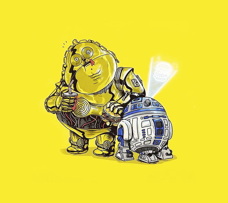 C3PO and R2D2, illustration, movies, star wars, HD wallpaper | Peakpx