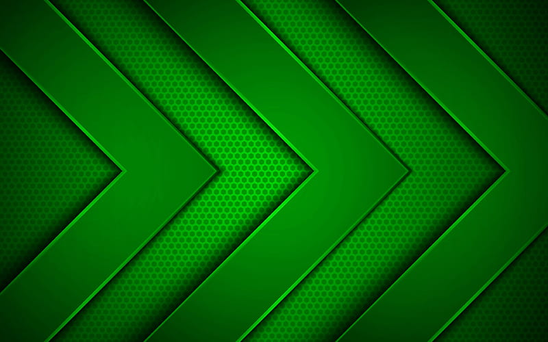 green metal arrows, creative, 3D arrows, green metal grid background, green arrows, background with arrows, arrows concepts, arrows, HD wallpaper