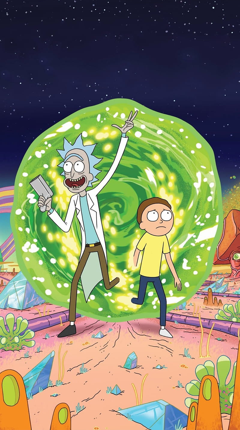 Rick and Morty, adventure, cartoon, theme, time, HD phone wallpaper