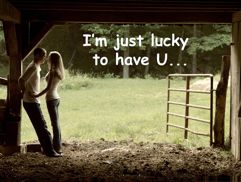 I Am Just Lucky, boy, couple, feelings, girl, love, lover, lovers, lucky, romantic, HD wallpaper