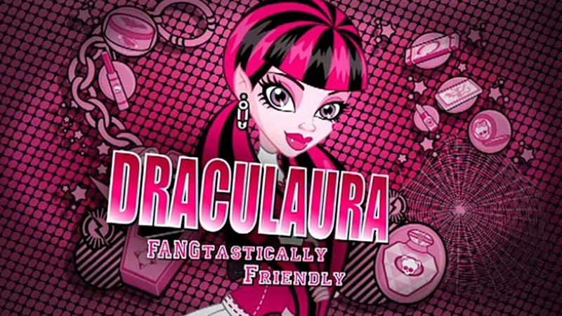 Draculara, monster high, girl, vampire, monster, pink, HD wallpaper