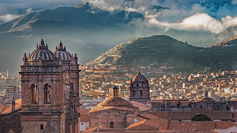 Cusco Cathedral on the Plaza de Armas, HD wallpaper