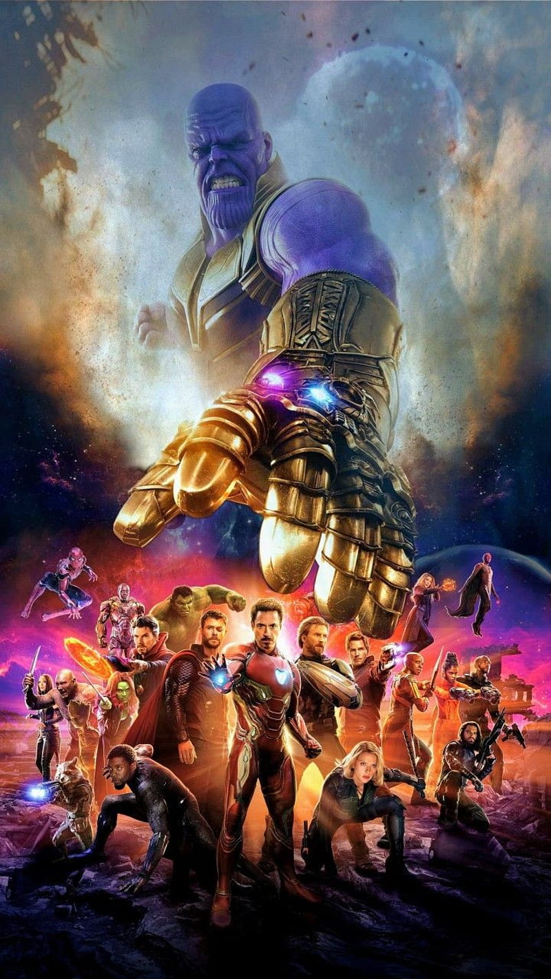 Thanos Avengers, captain, captain american, captain marvel, galaxy, guardians, huck, iron man, marvel, HD phone wallpaper