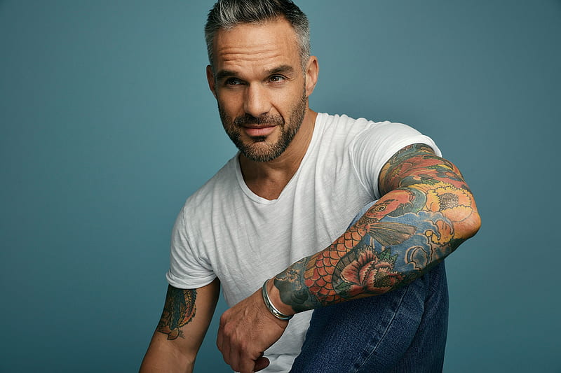 Philippe Bas, man, tattoo, actor, HD wallpaper | Peakpx