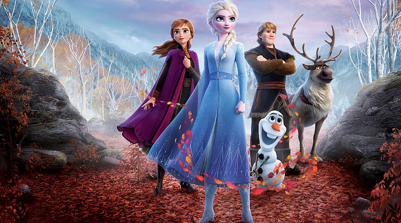 Frozen 2 movie Snow Queen Elsa, Anna,... Ultra, Cartoons, , Movie, Snowman, Anna, Elsa, 2019, Kristoff, Olaf, SnowQueen, HD wallpaper
