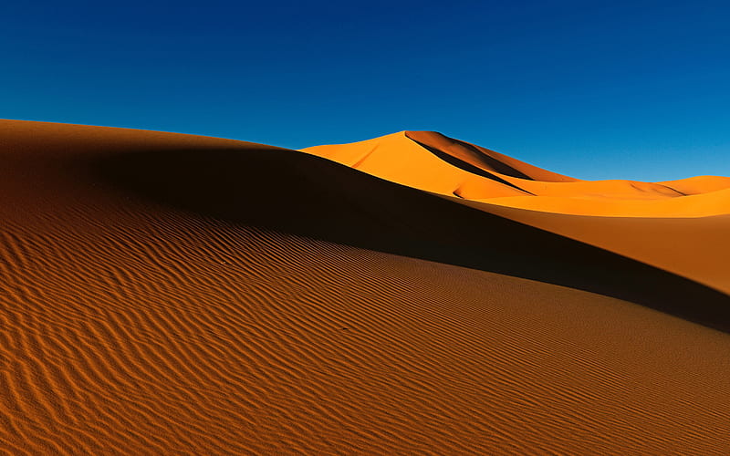 Sand Dunes Desert Sunset Nature Landscape, HD wallpaper