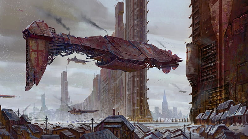 Concept Ship, building, guerra, ship, Concept, HD wallpaper