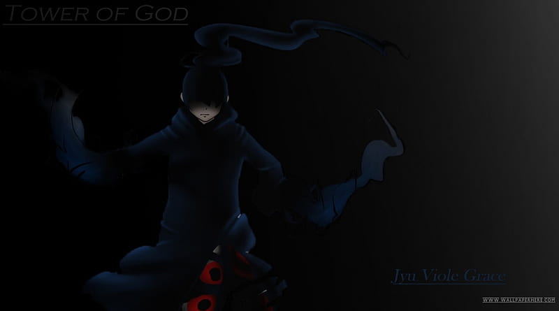 Jyu Viole Grace, boy, demon, anime, dark, tower of god, sample, red eyes, HD wallpaper