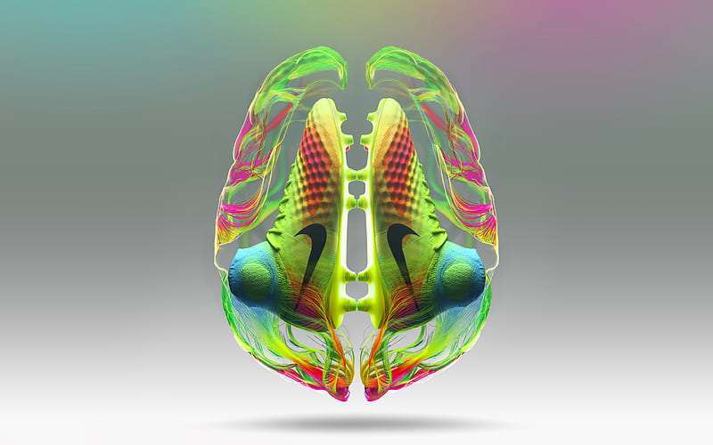 Magista 2 brain, Nike, creative, football boots, HD wallpaper
