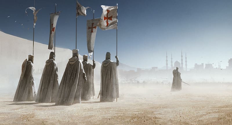 Fantasy, Knight, Templar, HD wallpaper