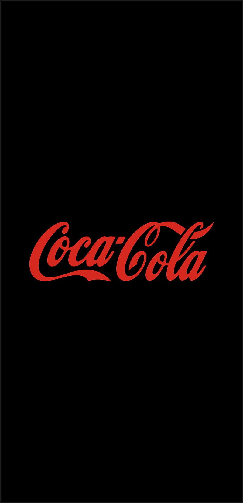 Coca Cola Logo Rojo, bebida, coca cola, logo, negrared, HD phone wallpaper