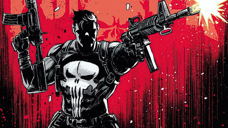 Punisher Red Fanart , punisher, superheroes, artist, artwork, digital-art, HD wallpaper