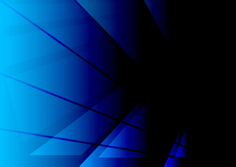 Triangle Geometric Blue Amoled Art, HD wallpaper
