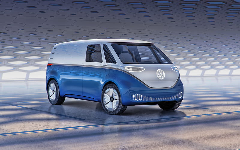 Volkswagen ID Buzz Cargo 2019 cars, electric minivan, german cars, 2019 Volkswagen ID Buzz Cargo, Volkswagen, HD wallpaper