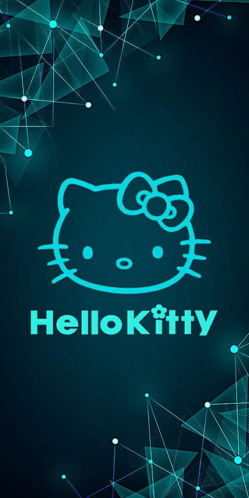 Hello kitty, neon, heart, HD phone wallpaper