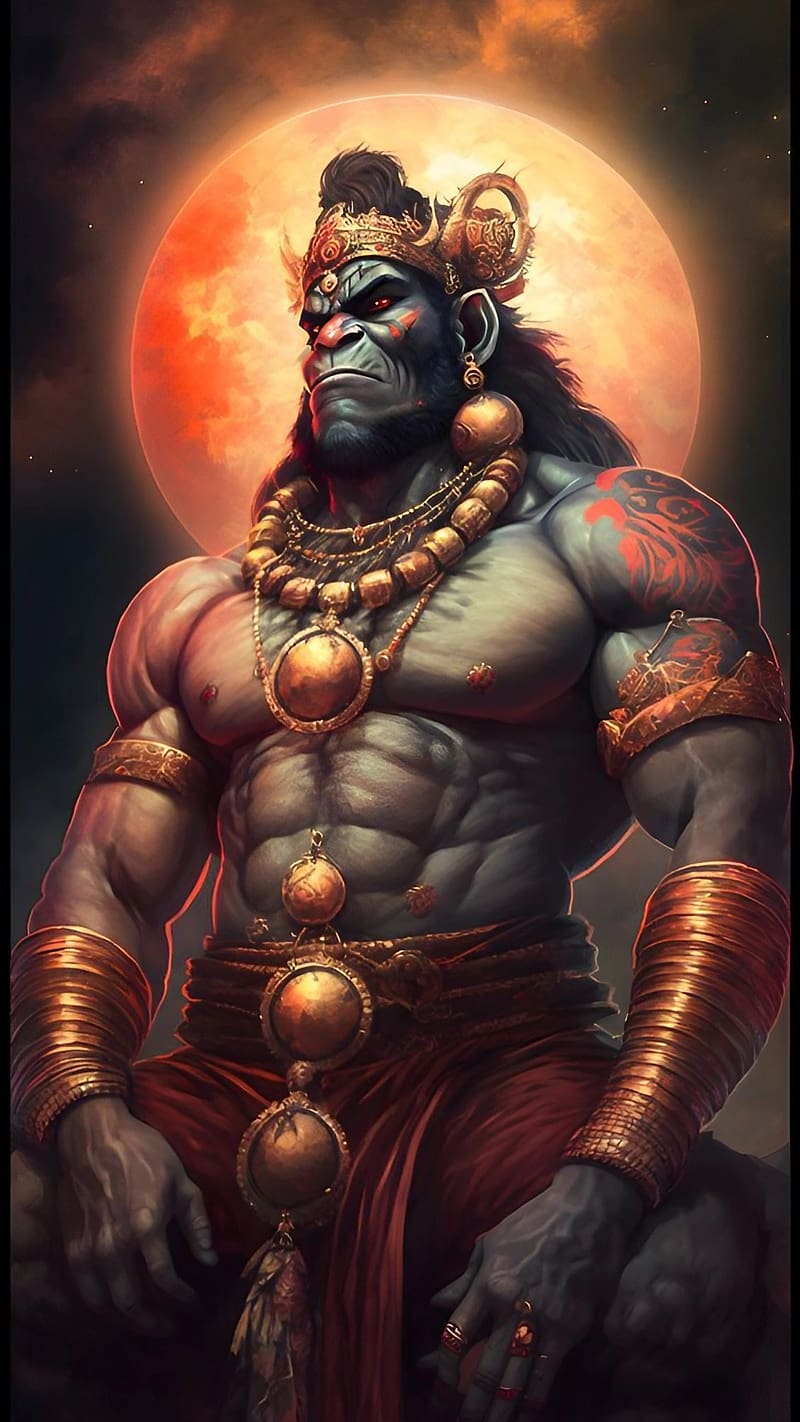Hanuman God, Animated, Sun Backgound, sun background, bajrangbali ...