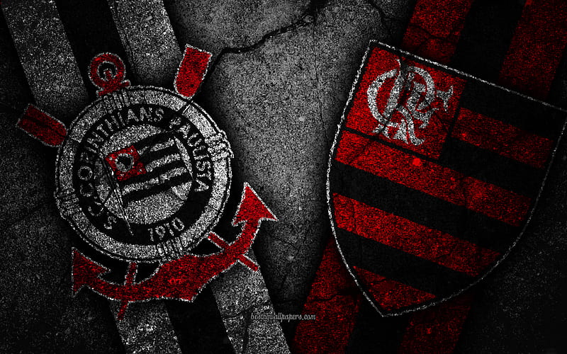 Corinthians vs Flamengo, Round 28, Serie A, Brazil, football, Corinthians FC, Flamengo FC, soccer, brazilian football club, HD wallpaper