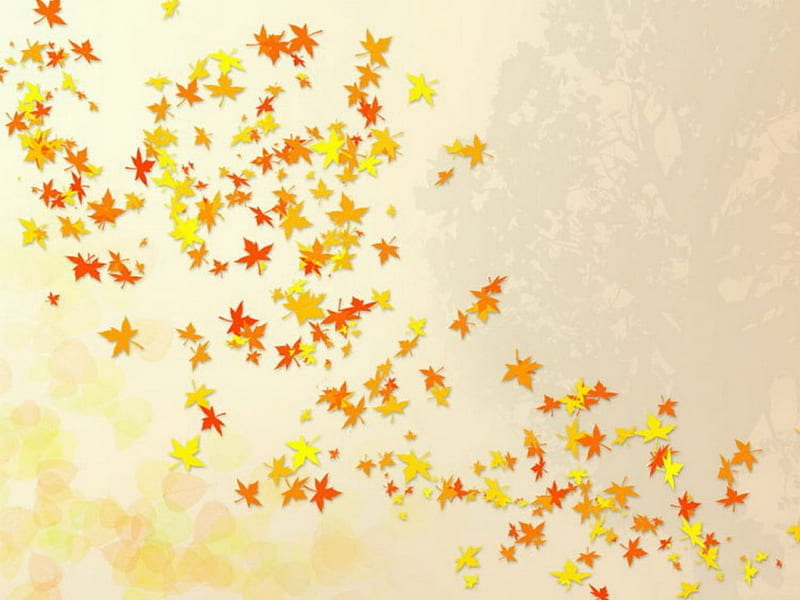 Cute Cartoon Autumn Maple Leaf Background Wallpaper Image For Free Download   Pngtree