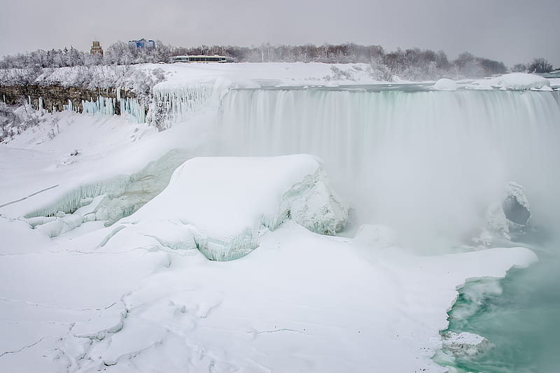 Waterfalls, Niagara Falls, Frozen, Waterfall, Winter, HD wallpaper