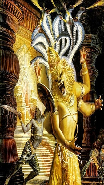 Lord Narasimha Waterproof Vinyl Poster || 24wpwl124 Fine Art Print -  Religious posters in India - Buy art, film, design, movie, music, nature  and educational paintings/wallpapers at Flipkart.com