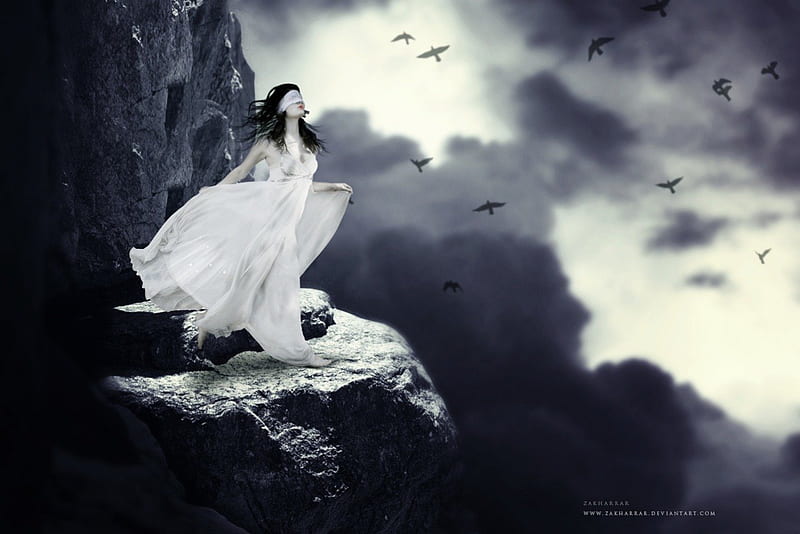 Two Steps from Hell, fantasy, sky, lady, abstract, HD wallpaper