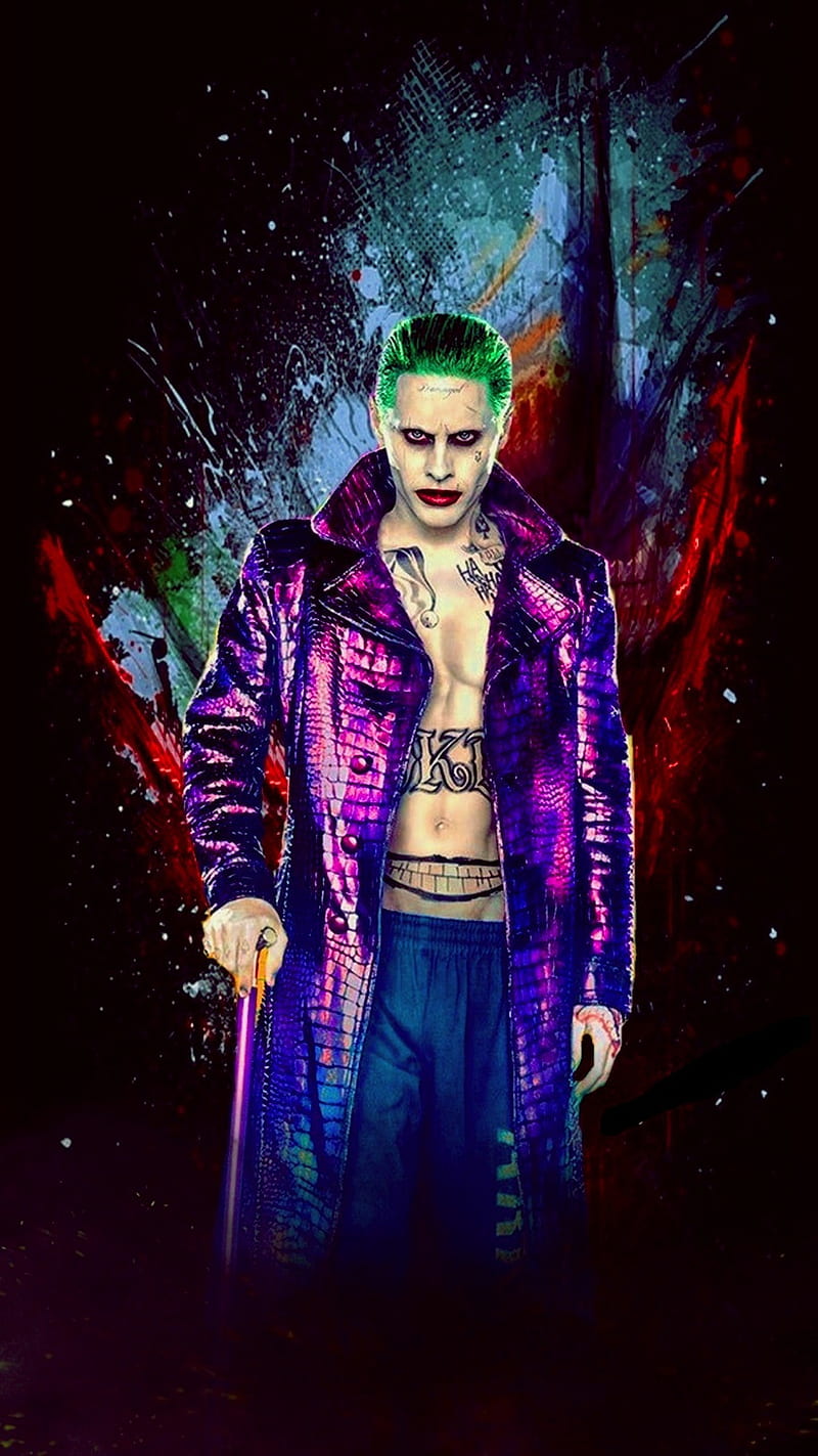 suicide squad Joker, art, batman, dark knight, harley qween, joker, suicide squad, HD phone wallpaper